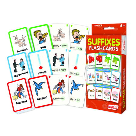 JUNIOR LEARNING Suffixes Flash Cards JL215